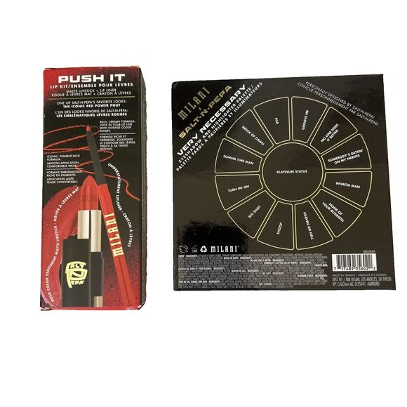 MILANI x Salt-N-Pepa Very Necessary Eyeshadow Pallet 12 Shades & Push It Lip Kit - Picture 2 of 5